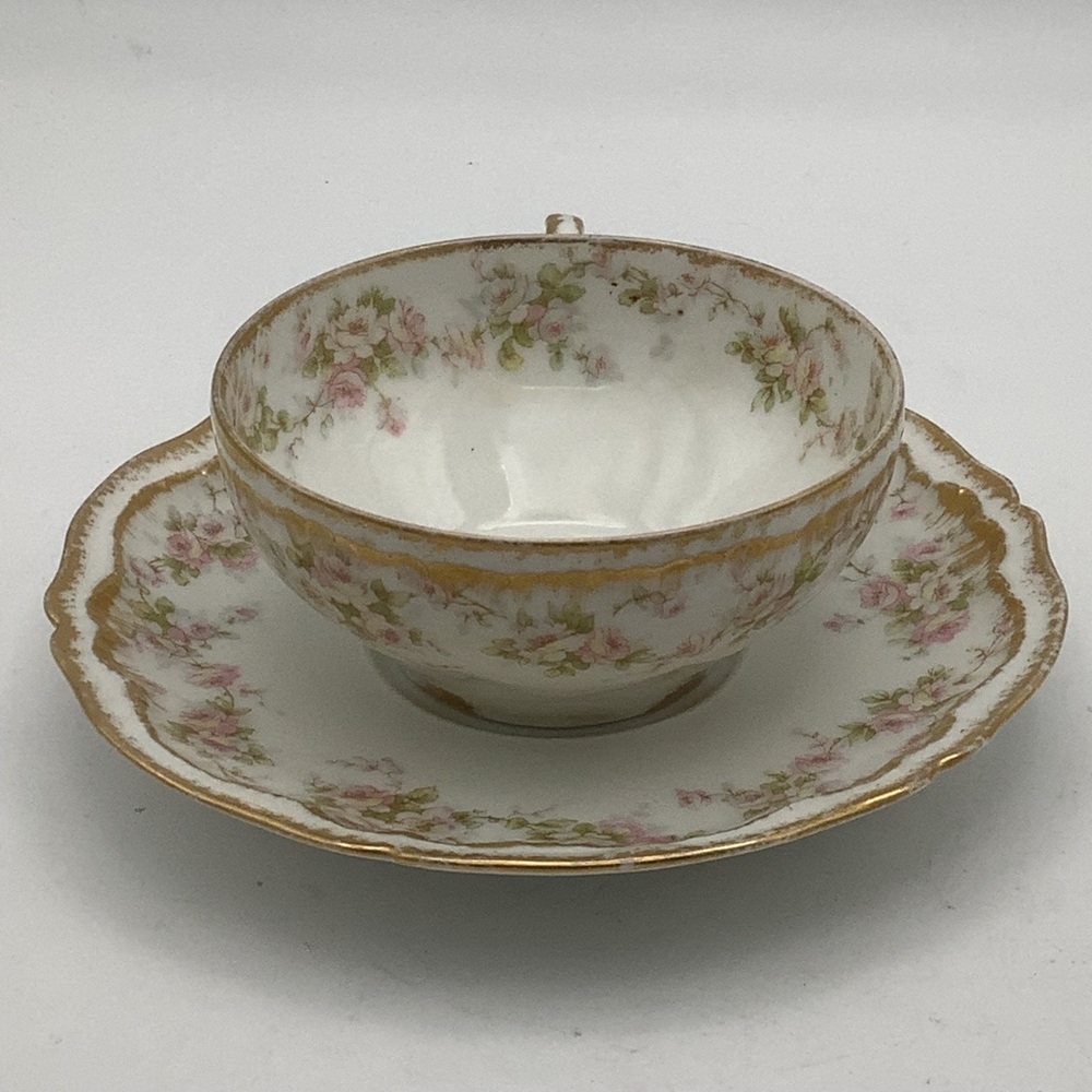 Antique Theodore Haviland Limoges France Teacup and Saucer - Picture 4 of 14